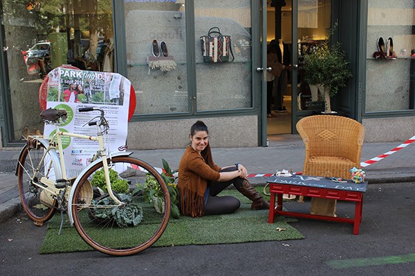 Los Martinez Banco de bicis alquiler de bicicletas parking day 2016 Madrid la comunidad verde
